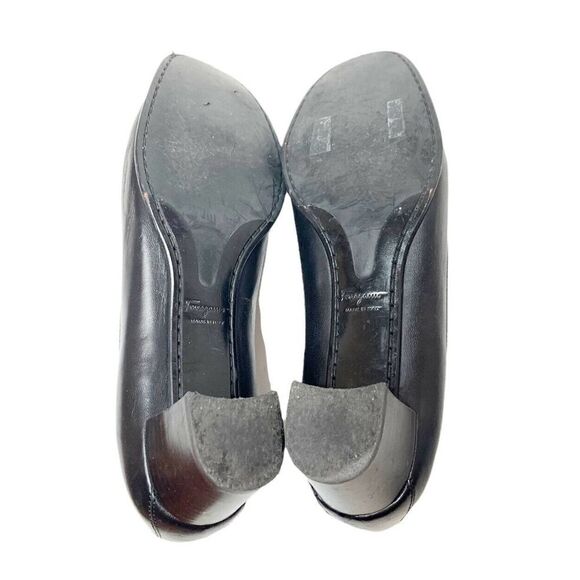 Salvatore Ferragamo Women’s Black Heel Loafers with Horse Bit Buckle Size 8.5 2A - Picture 9 of 10